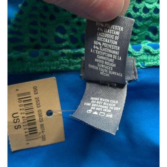 Aerie American Eagle Swim Suit Bottoms Bikini Womens Small Green Blue New Lace - Picture 7 of 9